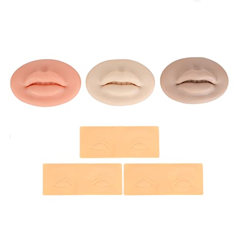 Microblading Practice Skin - 3D Silicone Fake Skin for Eyebrow, Eyeliner & Lip Tattoo Training - Permanent Makeup Practice Skin for Tattoo Artists & Beginners | Ideal for Tattoo School, Home Practice & Professional Training