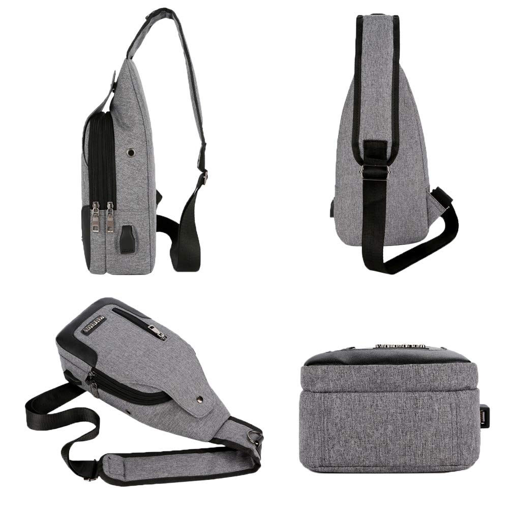 Lightweight Travel Gym Bike Sling Bag - Water-Resistant Shoulder Backpack with USB Charging Port for Men & Women | Perfect for Cycling, Workouts, Commuting & Day Trips