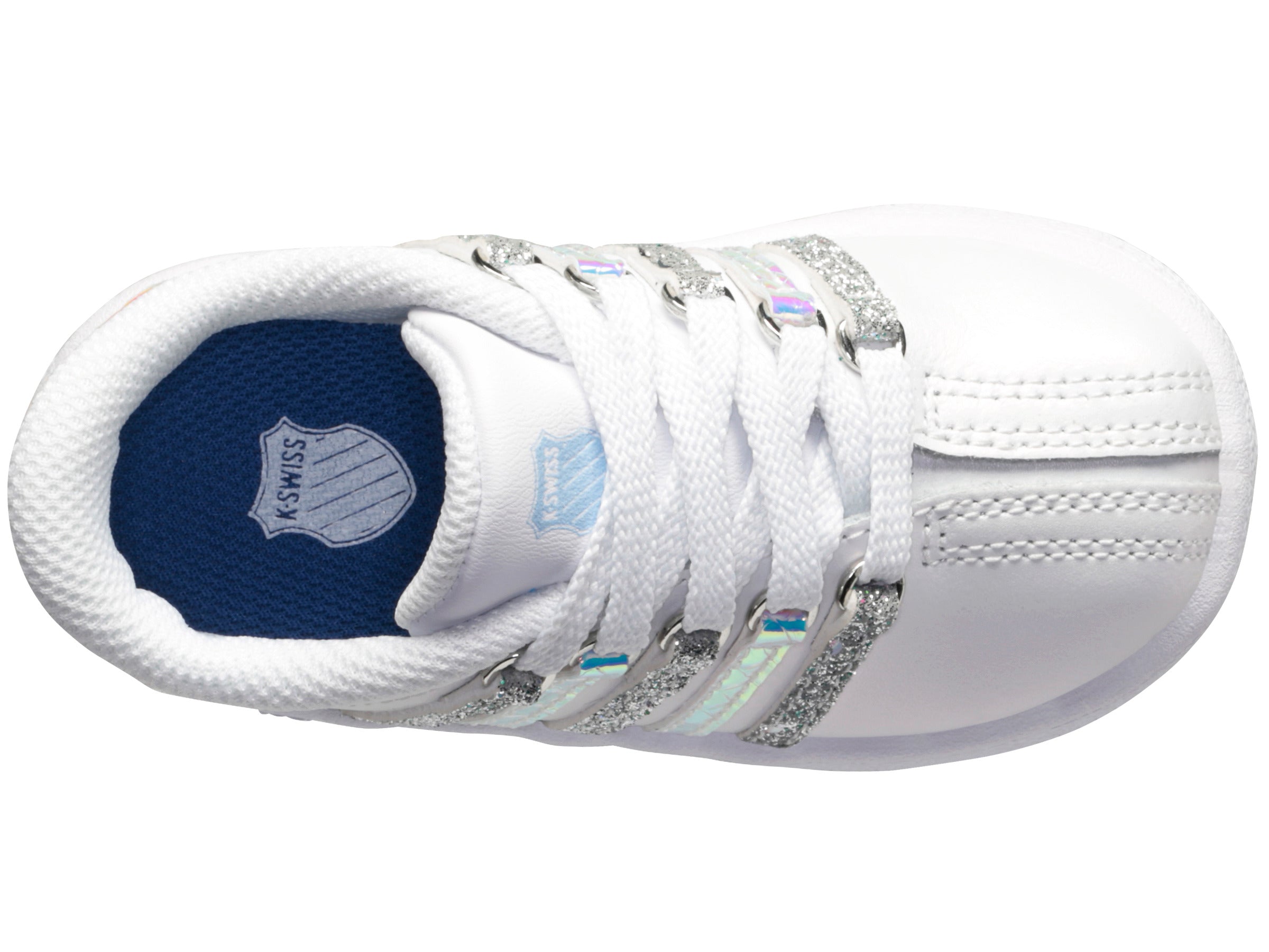 Classic VN Sneakers in White/Sparkling Mermaid - Comfortable & Stylish Women's Shoes for Casual Wear, Running, and Gym Workouts