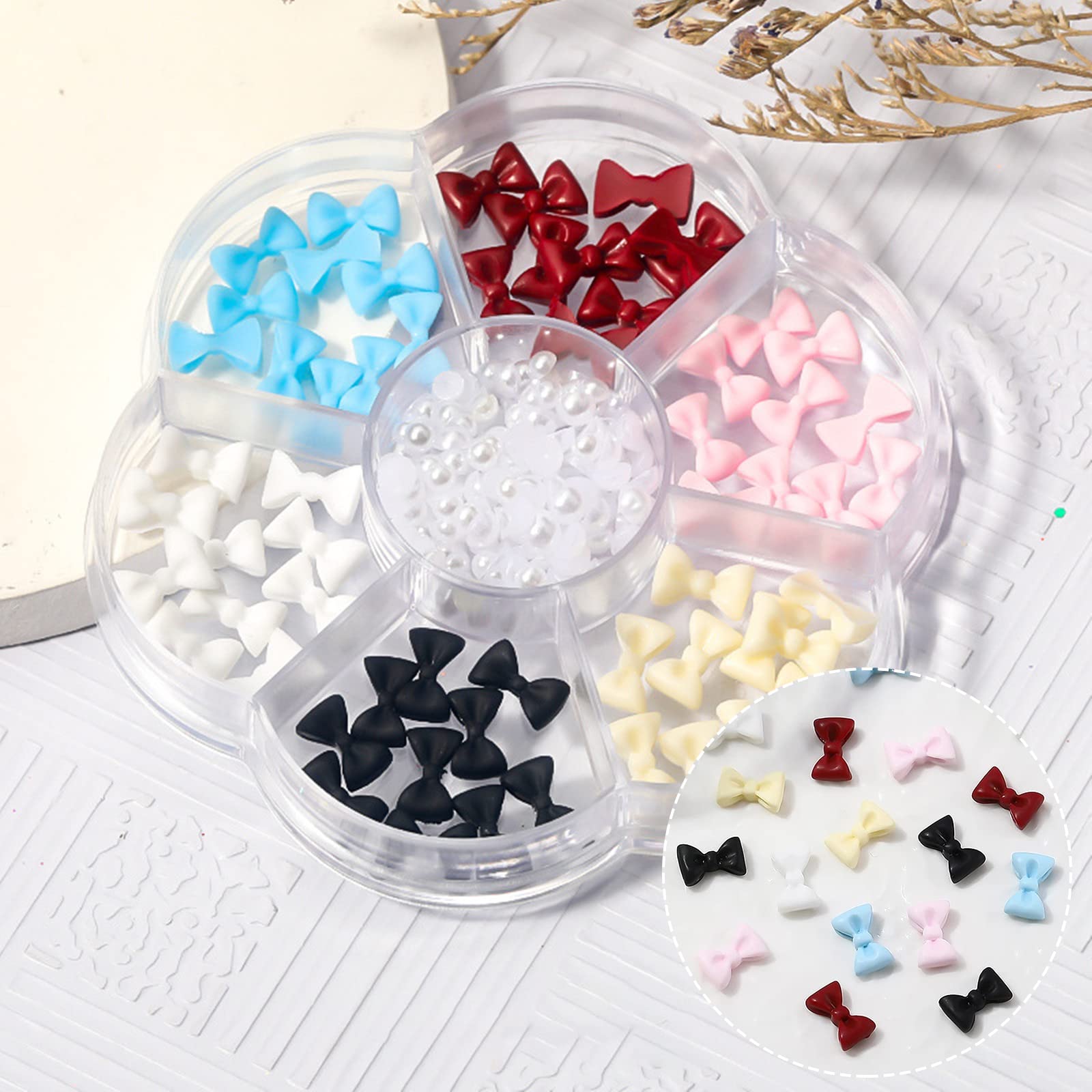 3D Nail Art Decorations - Irregular Shell Stones, Slices & Bow Charms with Pearls for Women & Girls | DIY Manicure Accessories for Parties, Weddings & Special Occasions