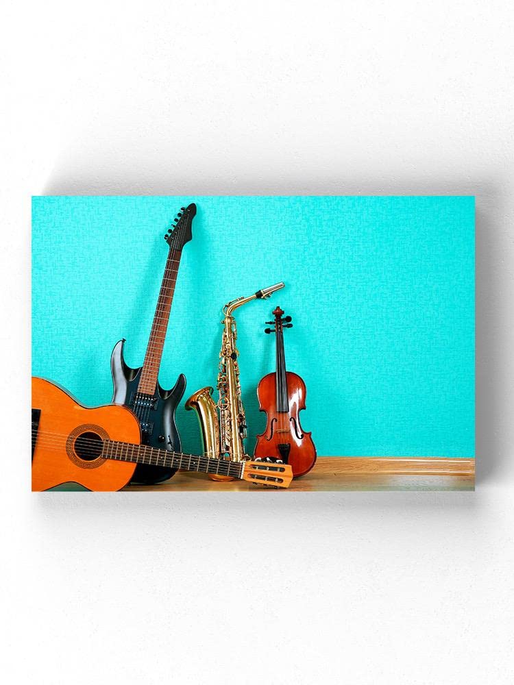 Premium Musical Instruments Wall Art - Hand-Painted Canvas Decor for Living Room, Bedroom & Office | Perfect Gift for Music Lovers