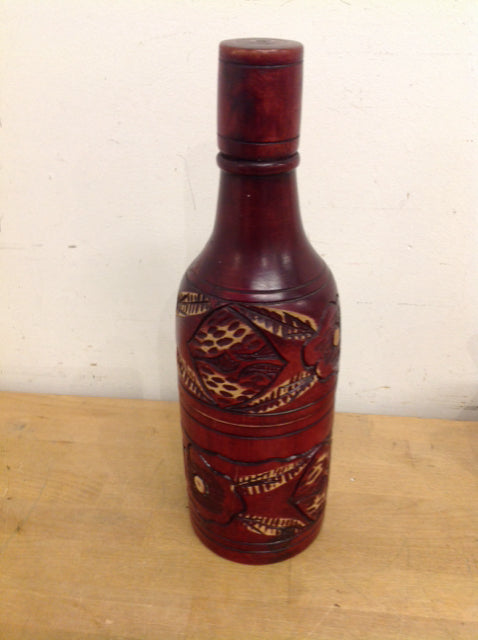 15 Handcrafted Wooden Bottles - Unique Rustic Home Decor for Liquor, Olive Oil & Vinegar Storage - Perfect for Kitchen, Bar & Gift Giving