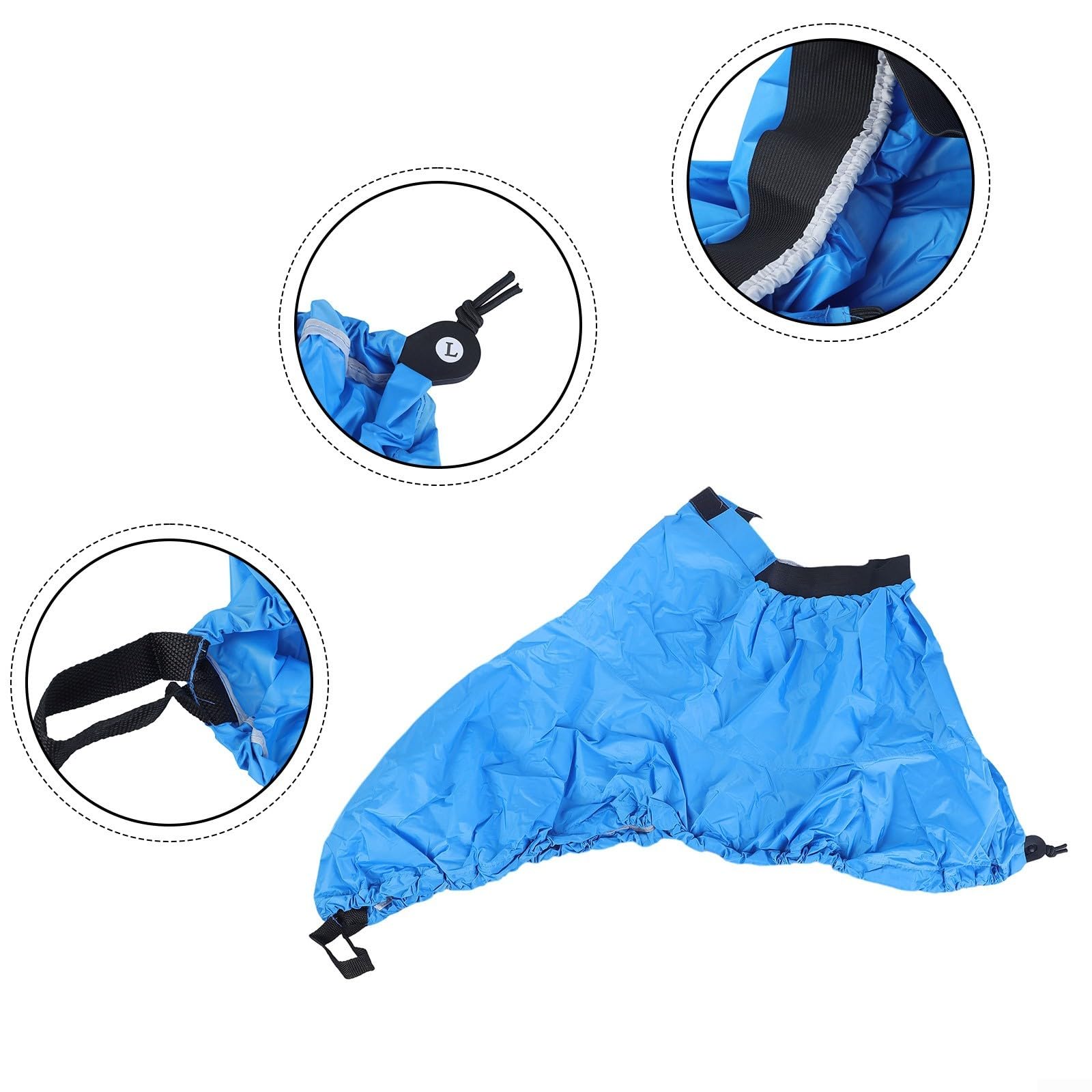 **Adjustable Waterproof Kayak Skirt - Nylon Spray Deck Cover for Kayak & Canoe - XL Gray - Perfect for Whitewater, Sea Kayaking & Outdoor Water Sports**