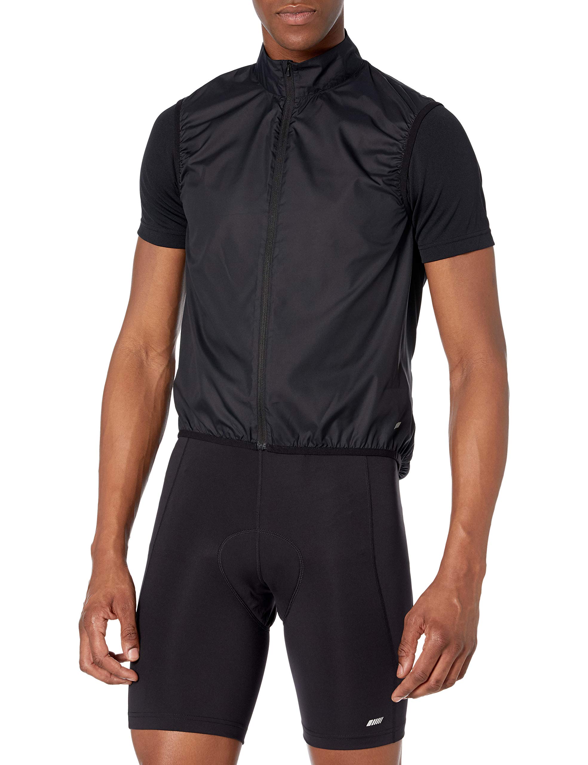 Amazon Essentials Men's Lightweight Cycling Wind Vest - Breathable & Water-Resistant for Outdoor Biking, Running & Hiking