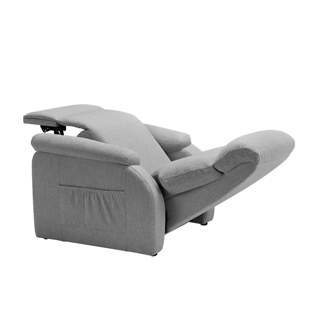 Henry Armrest Power Recliner Chair - Super Zero Gravity Massage Recliner for Living Room, Home Theater & Office - Ergonomic Leather Lounge Chair with USB Charging & Cup Holders