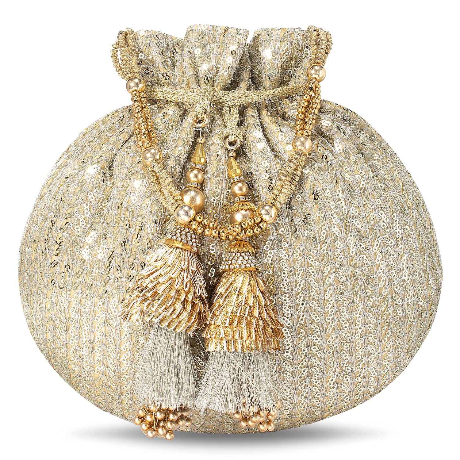 **Aheli Stylish Potli Bags for Women – Elegant Evening Clutch, Ethnic Bride Purse with Drawstring – Perfect for Weddings, Parties & Festive Occasions**