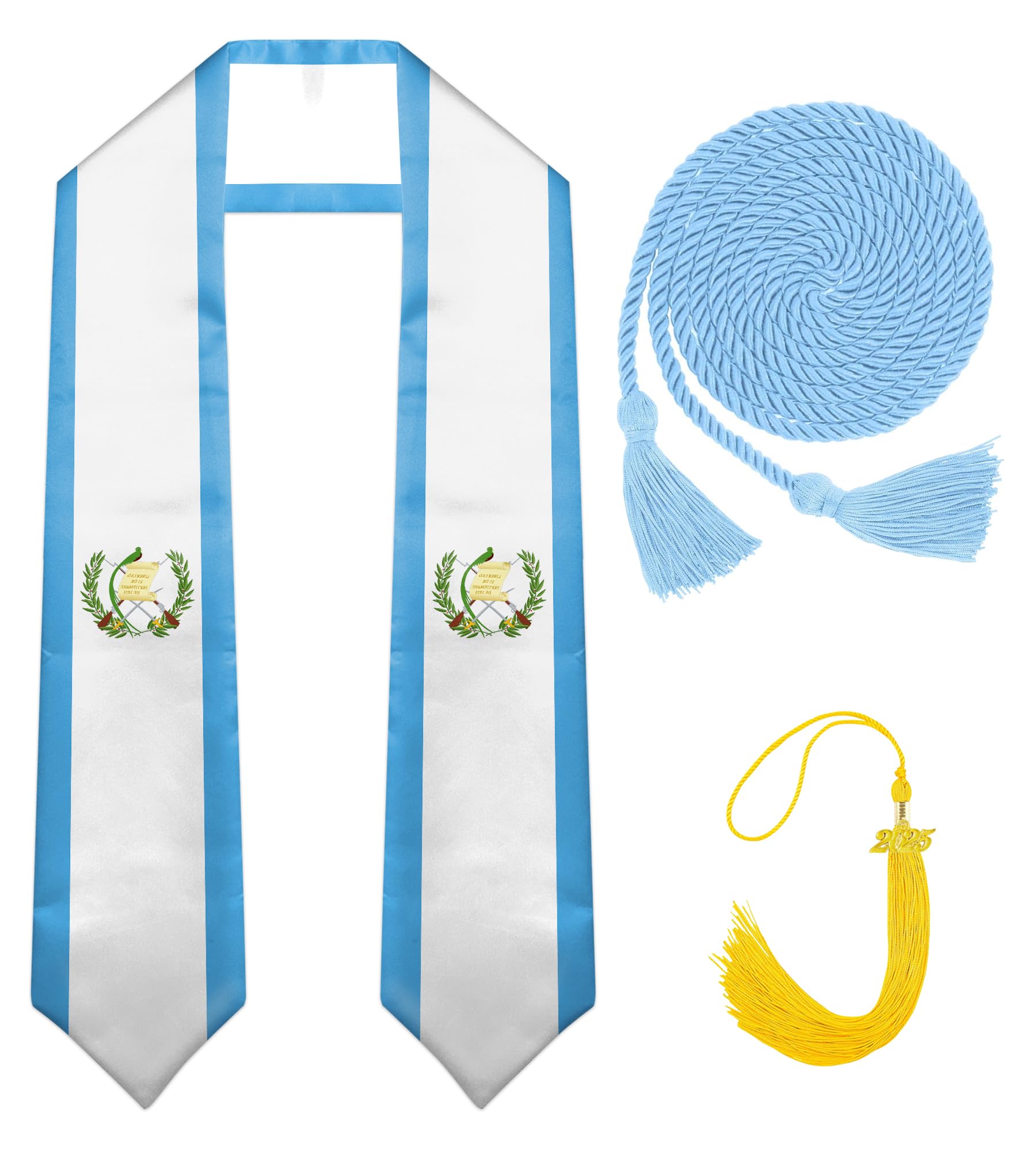 2025 Graduation Stole with Guatemala Flag - Class of 2025 Sash for Graduation Ceremony - Perfect Gift for Guatemalan Students & Graduates - Celebrate Academic Achievements & Cultural Pride