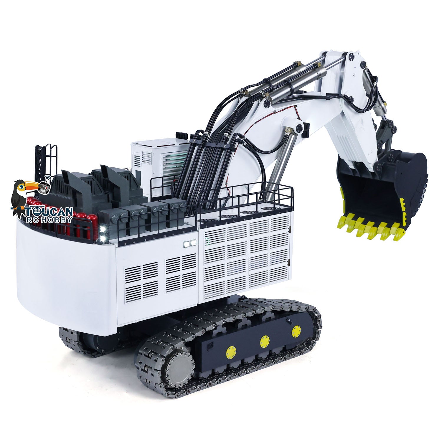 1/25 R9800 Hydraulic RC Excavator Toy - RTR Double Pump Radio Controlled Construction Vehicle with Sound, Light & Smoke Effects | Upgraded Version for Kids & Adults | Construction Site Play, Backyard Digging, STEM Learning