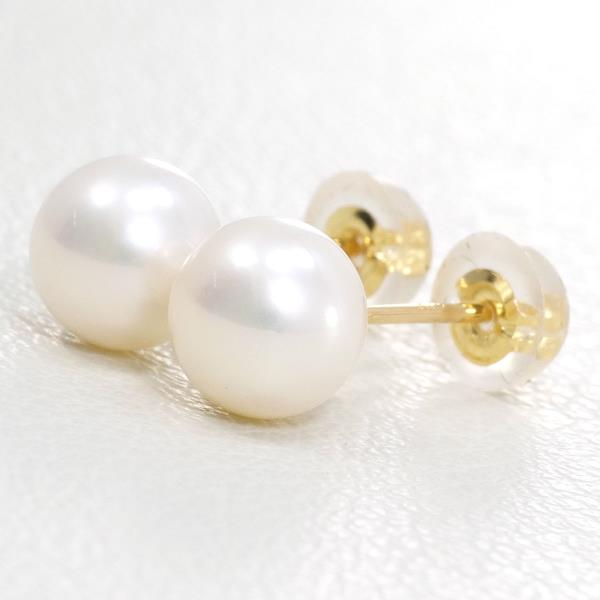 18K Yellow Gold Pearl Earrings for Women – Elegant Stud Earrings with Real Pearls – Perfect for Weddings, Parties & Everyday Wear