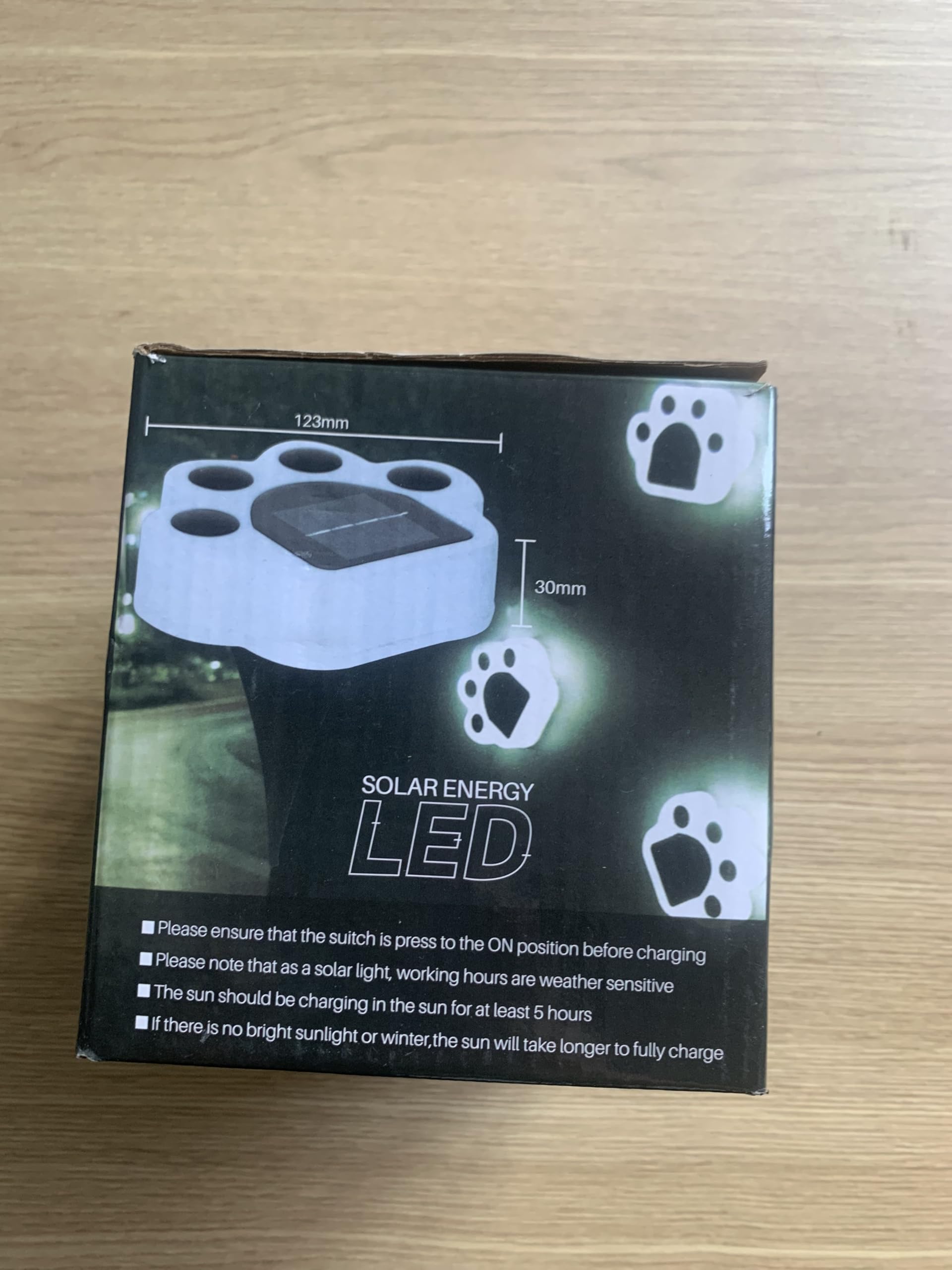 4Pack Solar Paw Lights - Waterproof Color Changing for Garden & Path