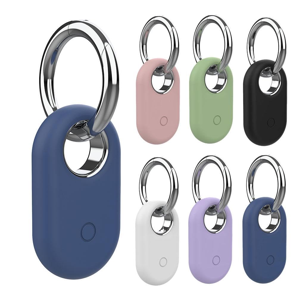 Samsung Galaxy SmartTag2 Protective Cover - Soft Touch Silicone Case with Key Ring, Scratch Resistant GPS Tracker Holder for Smart Tag 2 | Perfect for Travel, Luggage Tracking & Pet Safety