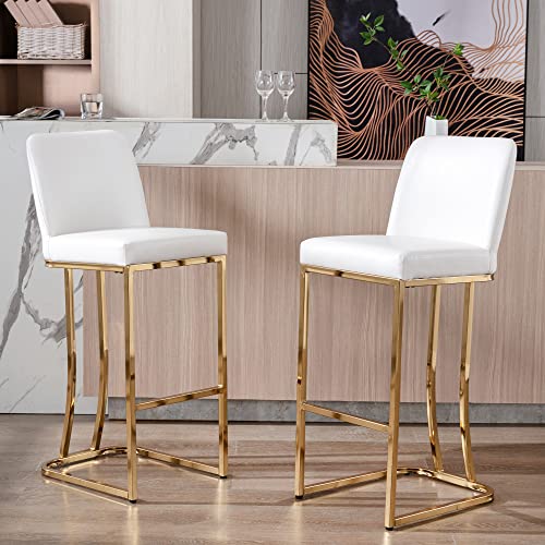30inch Bar Height-white-leather