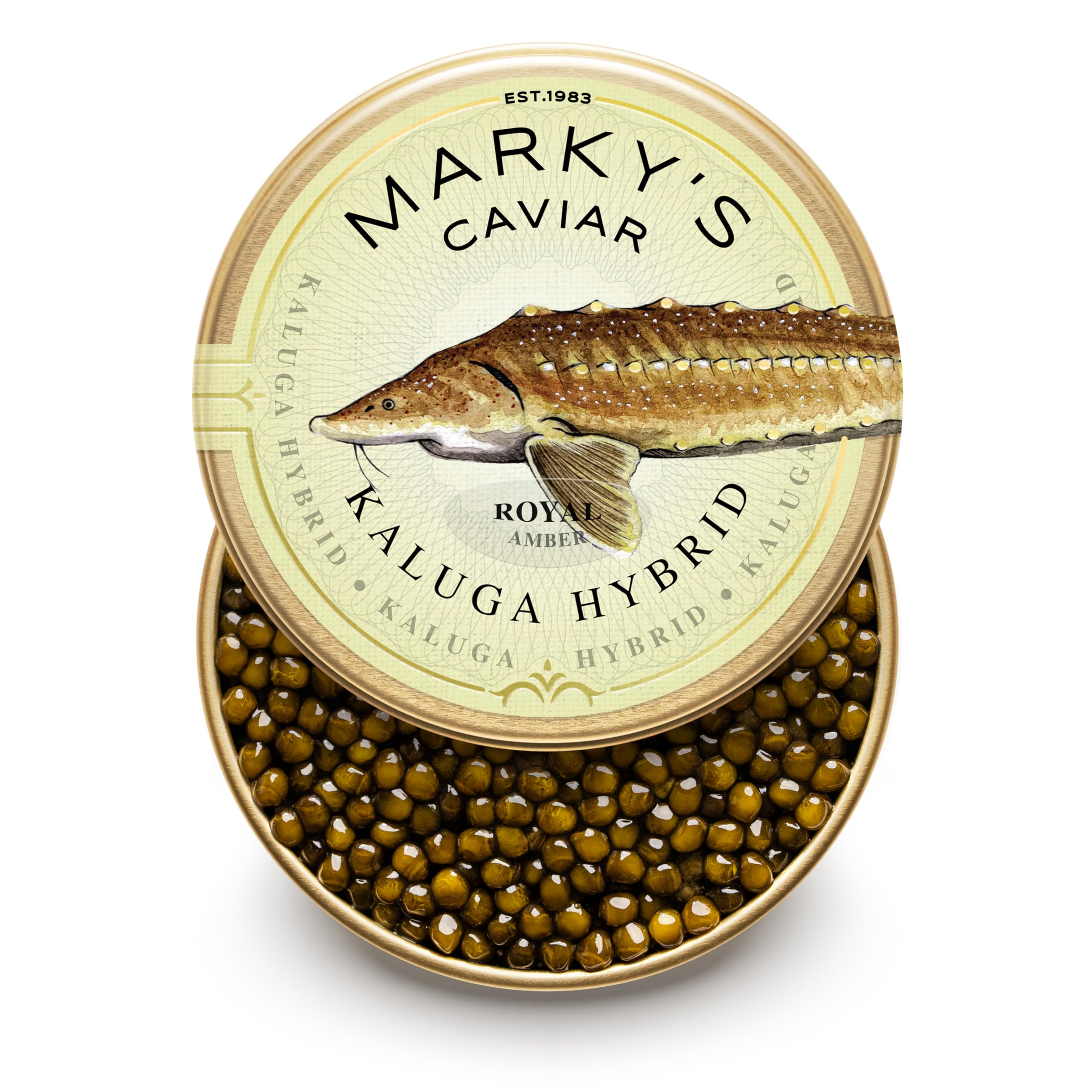 Premium Caviar Gift Set - 4 Varieties (Kaluga, Hackleback, Siberian & White Sturgeon) 0.5oz Each with Serving Accessories - Perfect for Gourmet Gifts, Special Occasions & Luxury Dining Experiences