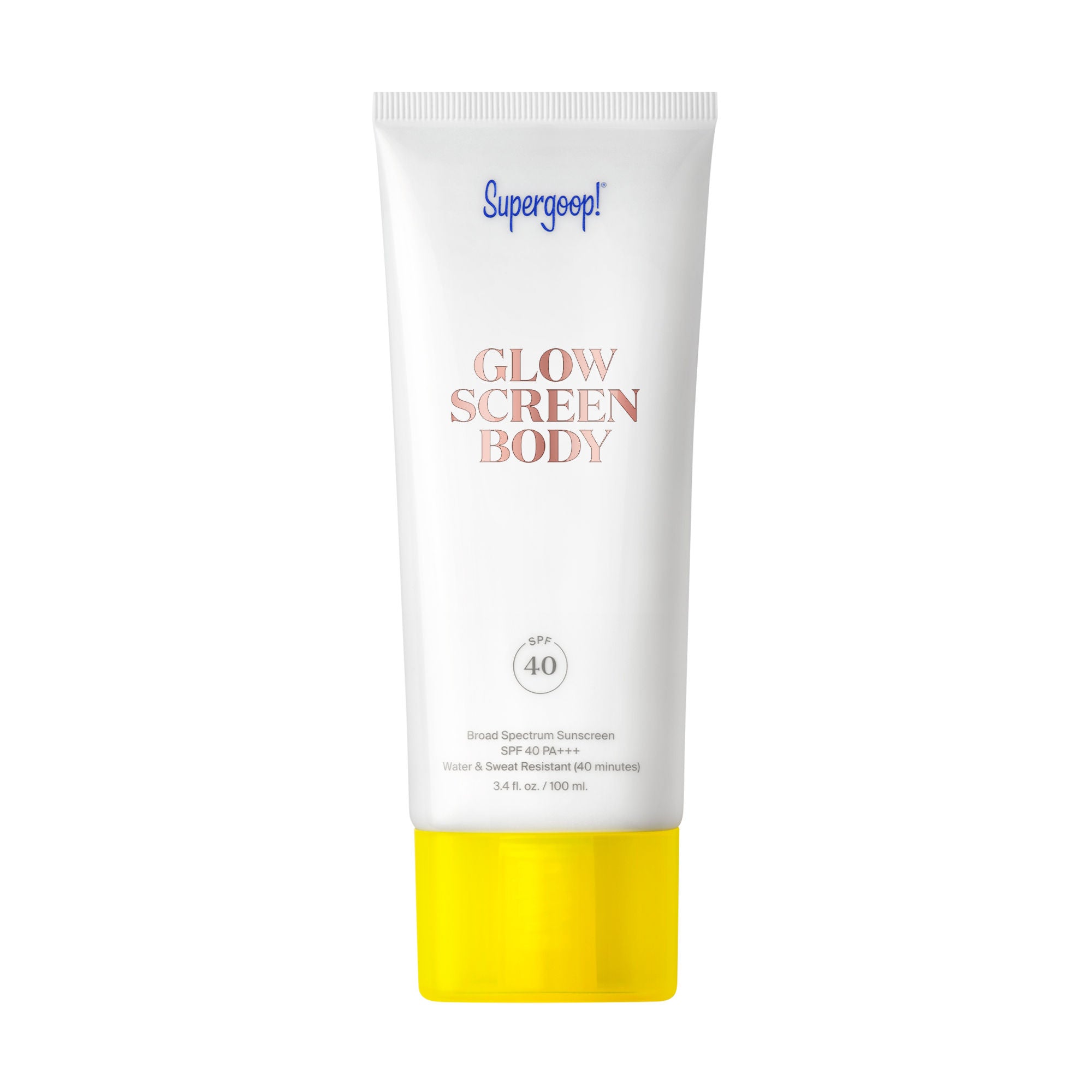 Supergoop Glowscreen Body SPF 40 Sunscreen - Hydrating & Illuminating Broad Spectrum Protection for Face & Body | Perfect for Beach, Pool & Outdoor Activities