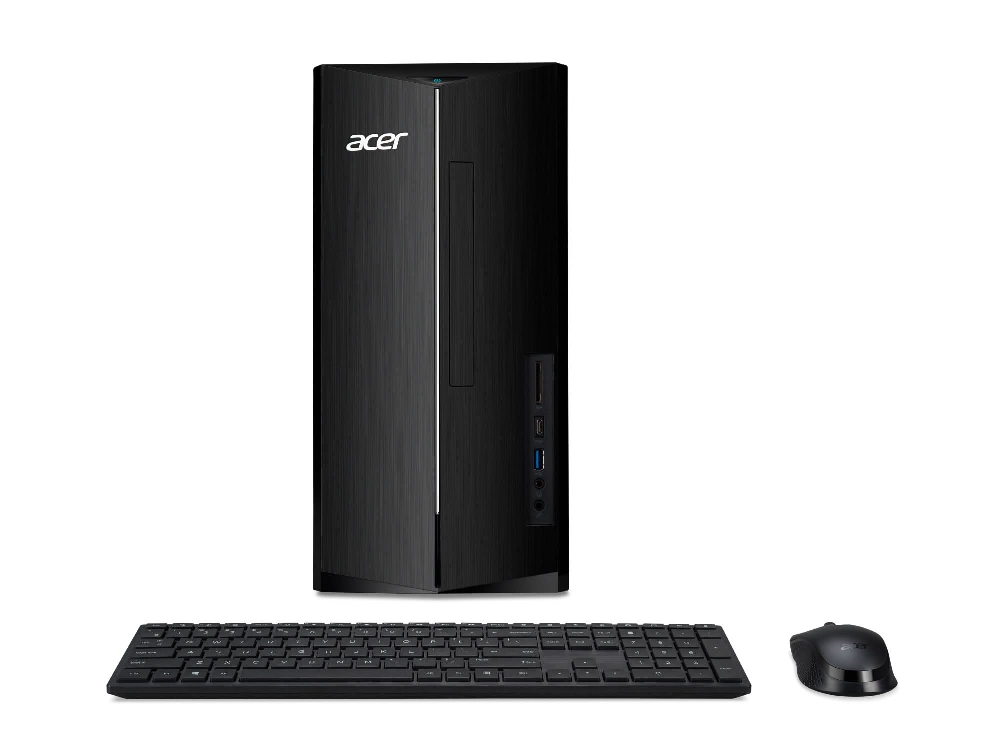 Acer Aspire TC 1780 Tower Desktop PC - Intel Core i7 13700 Processor, 8GB RAM, 512GB SSD, Integrated Graphics, Windows 11 (Black) | Powerful Home & Office Computer for Work, Gaming & Entertainment
