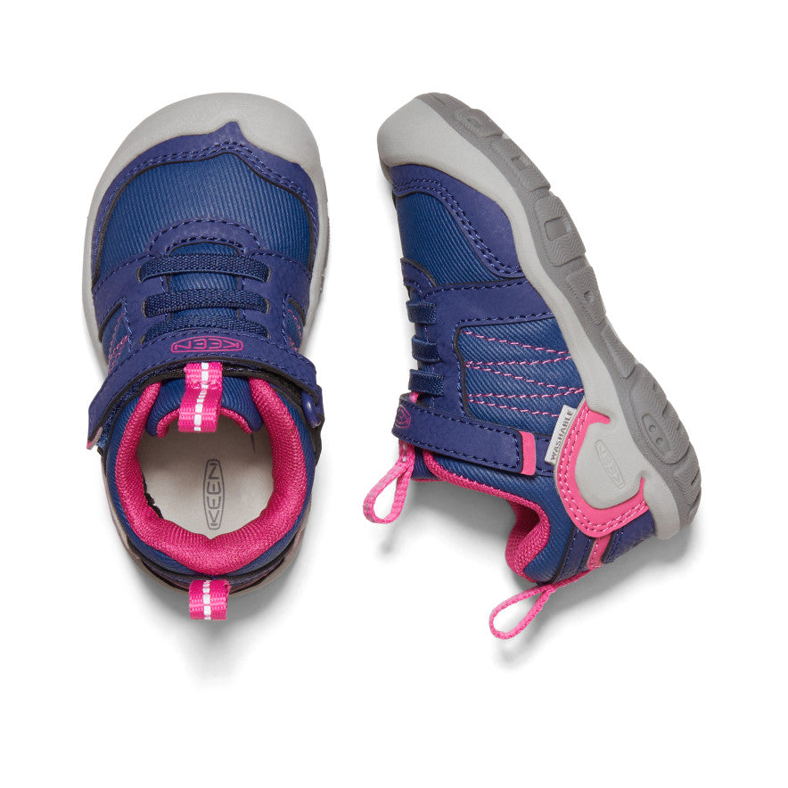 Toddlers' Knotch Peak Sneakers - Blue Depths/Pink Peacock | Comfortable Kids Walking Shoes for Outdoor Play & Preschool Activities