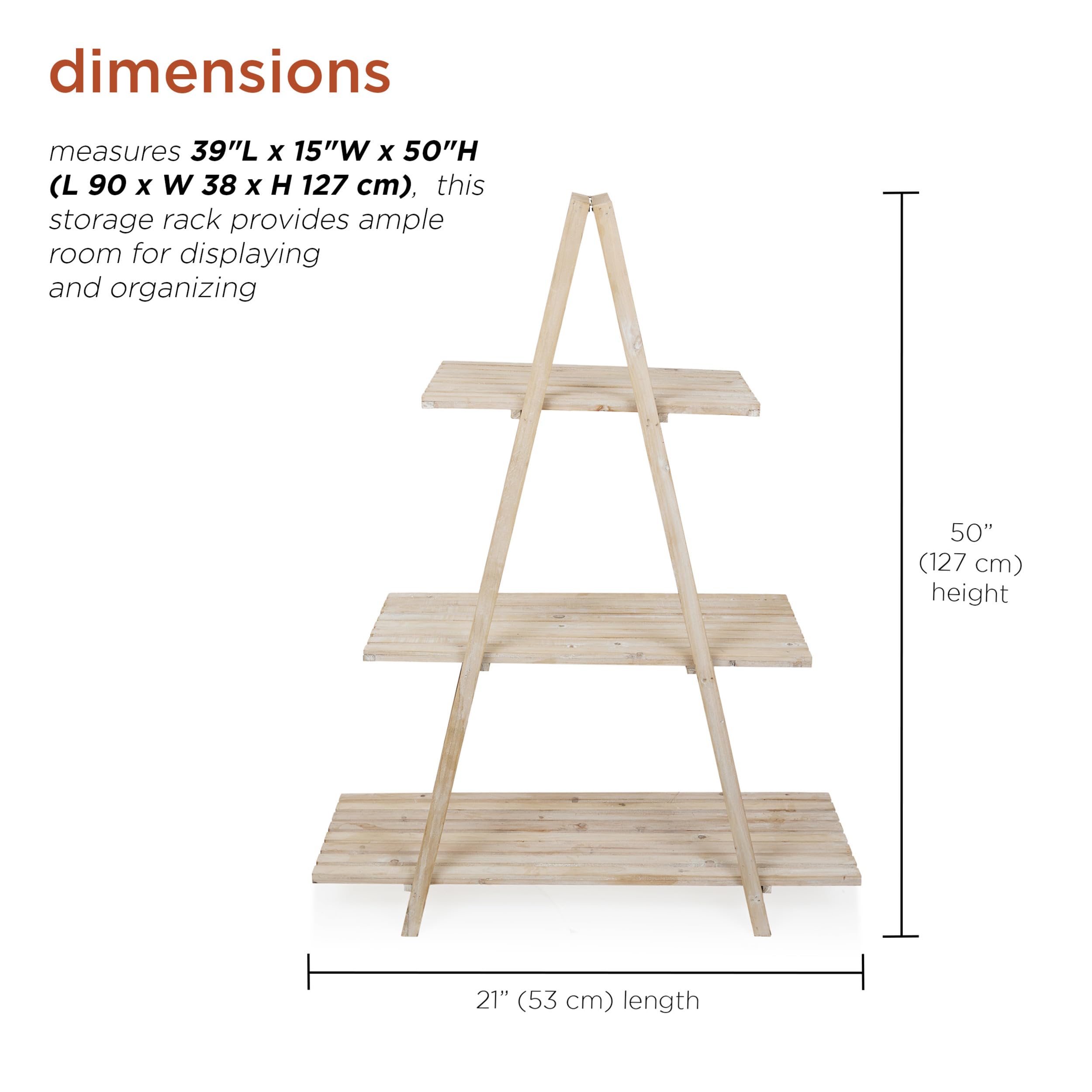 Alpine Corporation MBB168 Rustic Wood 3-Tier Triangular Storage Shelf - Organizer for Books, Plants, Home Decor | Perfect for Living Room, Bedroom, Office & Nursery Display