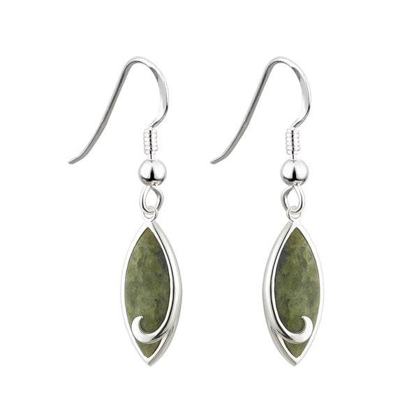 Connemara Marble Drop Earrings - Handmade Irish Jewelry, Green Stone Dangle Earrings for Women | Perfect for Weddings, Parties & Special Occasions
