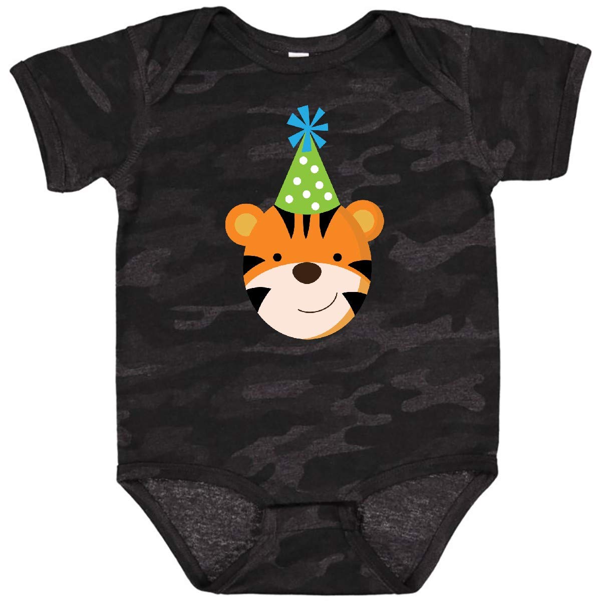 Inktastic Tiger Zoo Birthday Baby Bodysuit - Cute Animal Print Onesie for Boys & Girls - Perfect for Zoo Parties, 1st Birthday & Baby Showers