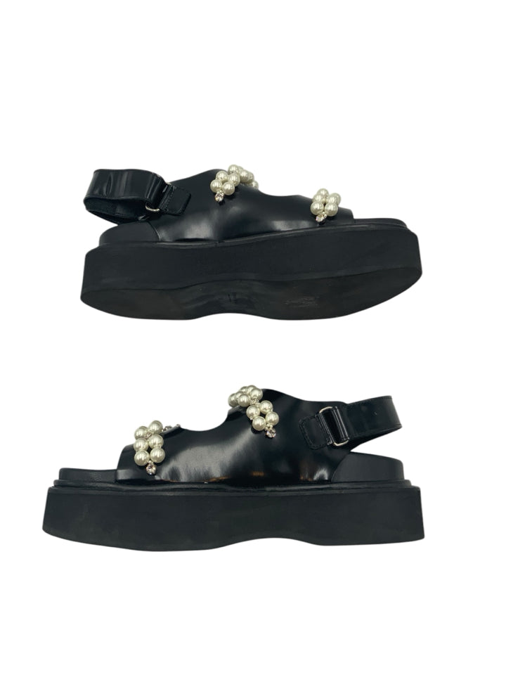 Simone Rocha Women's Pearl Embellished Platform Sandals - Size 38 (US 8) | Luxury Designer Heels for Weddings, Parties & Special Occasions