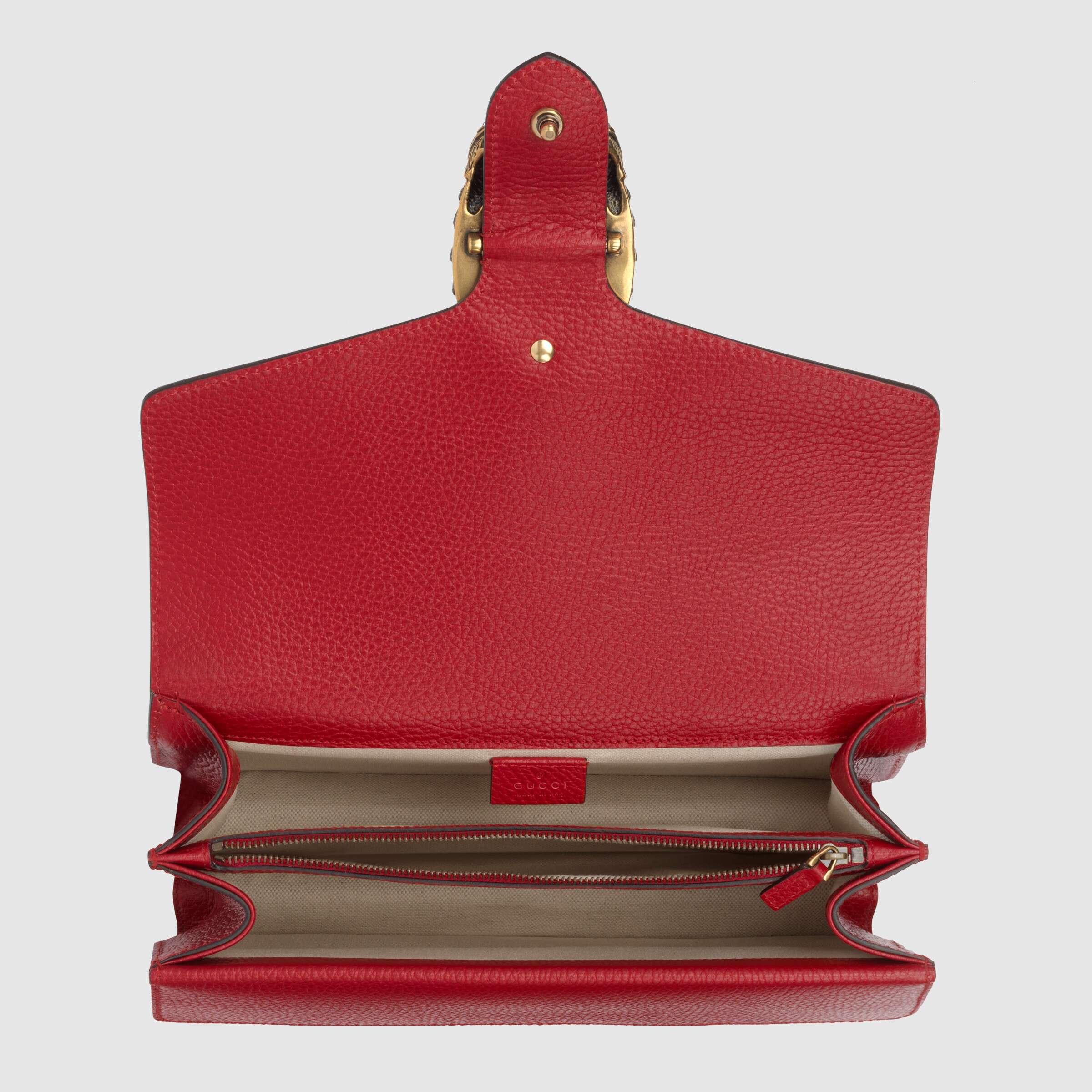 Gucci Dionysus Small Shoulder Bag in Hibiscus Red Leather - Luxury Crossbody Purse for Women, Perfect for Date Night & Evening Events