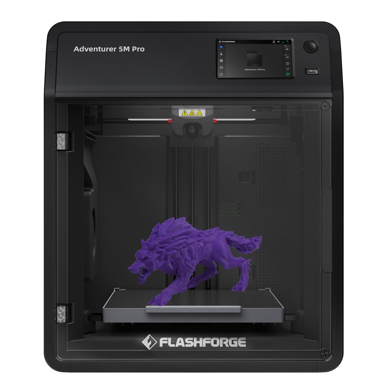 FLASHFORGE Adventurer 5M Pro 3D Printer - 600mm/s High-Speed FDM Printer with Auto Leveling, 280°C Quick Detachable Nozzle & Core XY Structure | Dual Filtration System | 220x220x220mm Build Volume | Perfect for Home, Office & Educational 3D Printing Projects