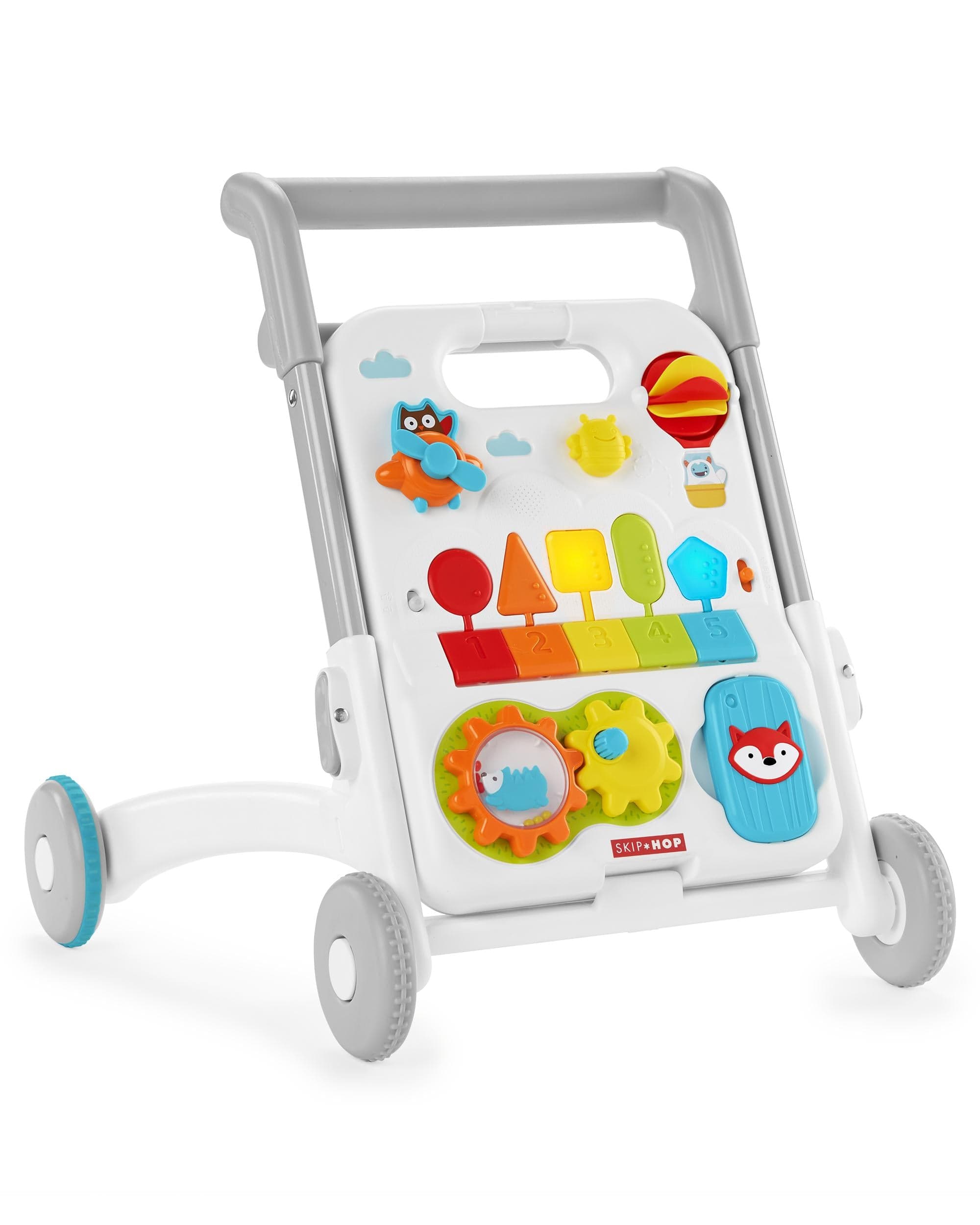 Skip Hop Explore & More Grow Along 4-in-1 Activity Walker for Babies - Convertible Learning Toy with Lights & Sounds for Sitting, Standing & Walking Stages - Perfect for Playtime & Early Development