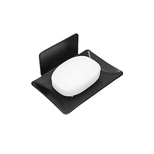 Stainless Steel Wall Mounted Soap Dish Holder - Black Bathroom Soap Shelf for Shower, Kitchen Sink & Vanity Organization