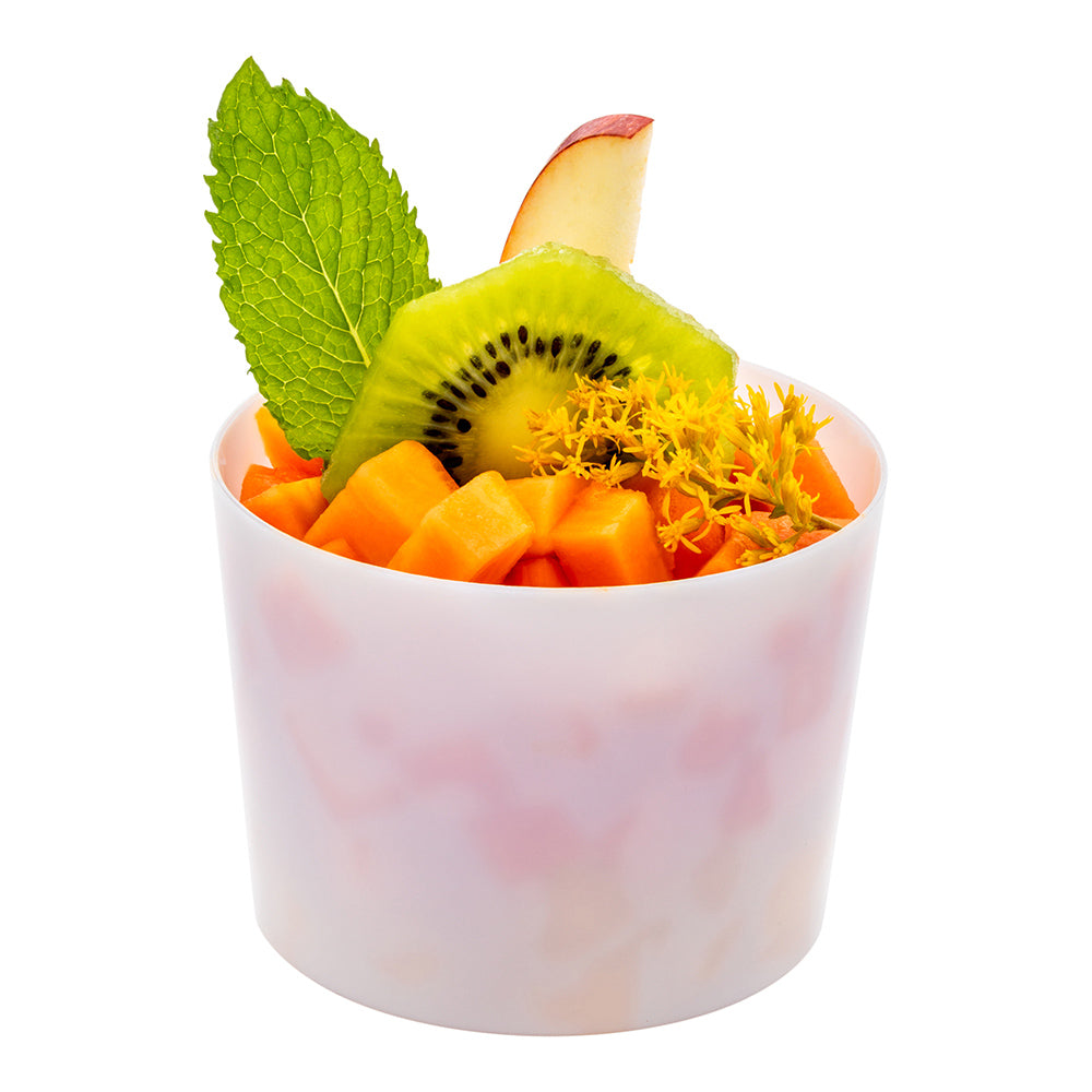 6 oz Round White Plastic Cylindrical Cups - 2.25