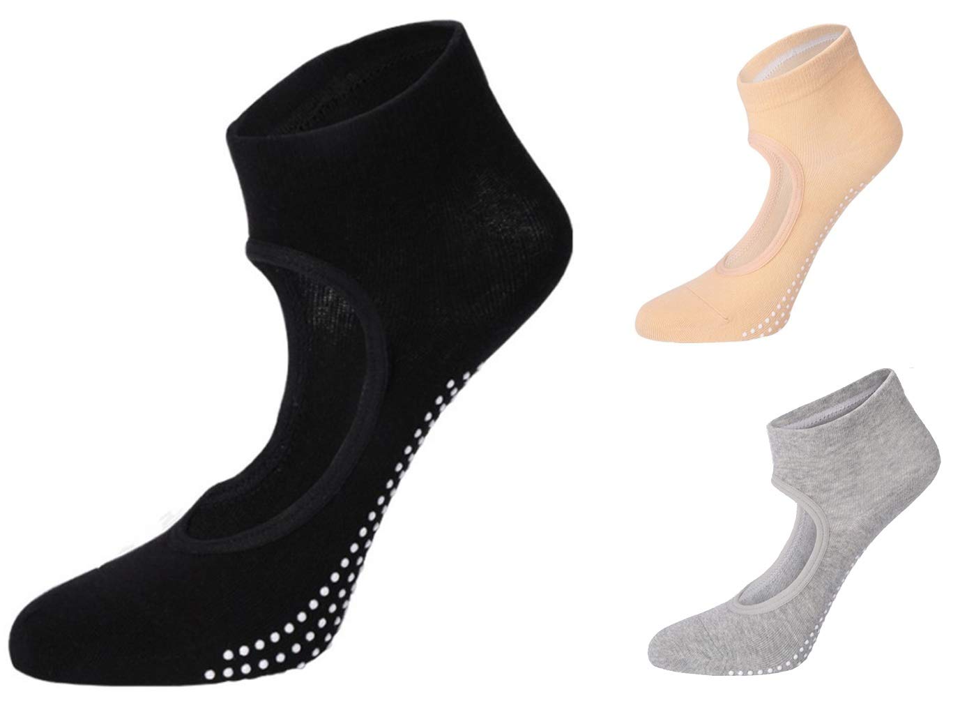 Non-Slip Yoga Socks for Women with Grip - Anti-Skid Pilates, Ballet Barre & Dance Socks - Perfect for Yoga, Workouts, Home Exercise & Studio Classes