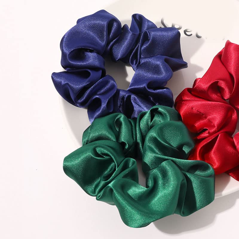 EPARTY - 24 Pack Satin Silk Scrunchies for Women & Girls, Soft Elastic Hair Bands, Ponytail Holders, Hair Ropes, All-Match Hair Accessories - Perfect for School, Work, Gym, Parties & Everyday Styling
