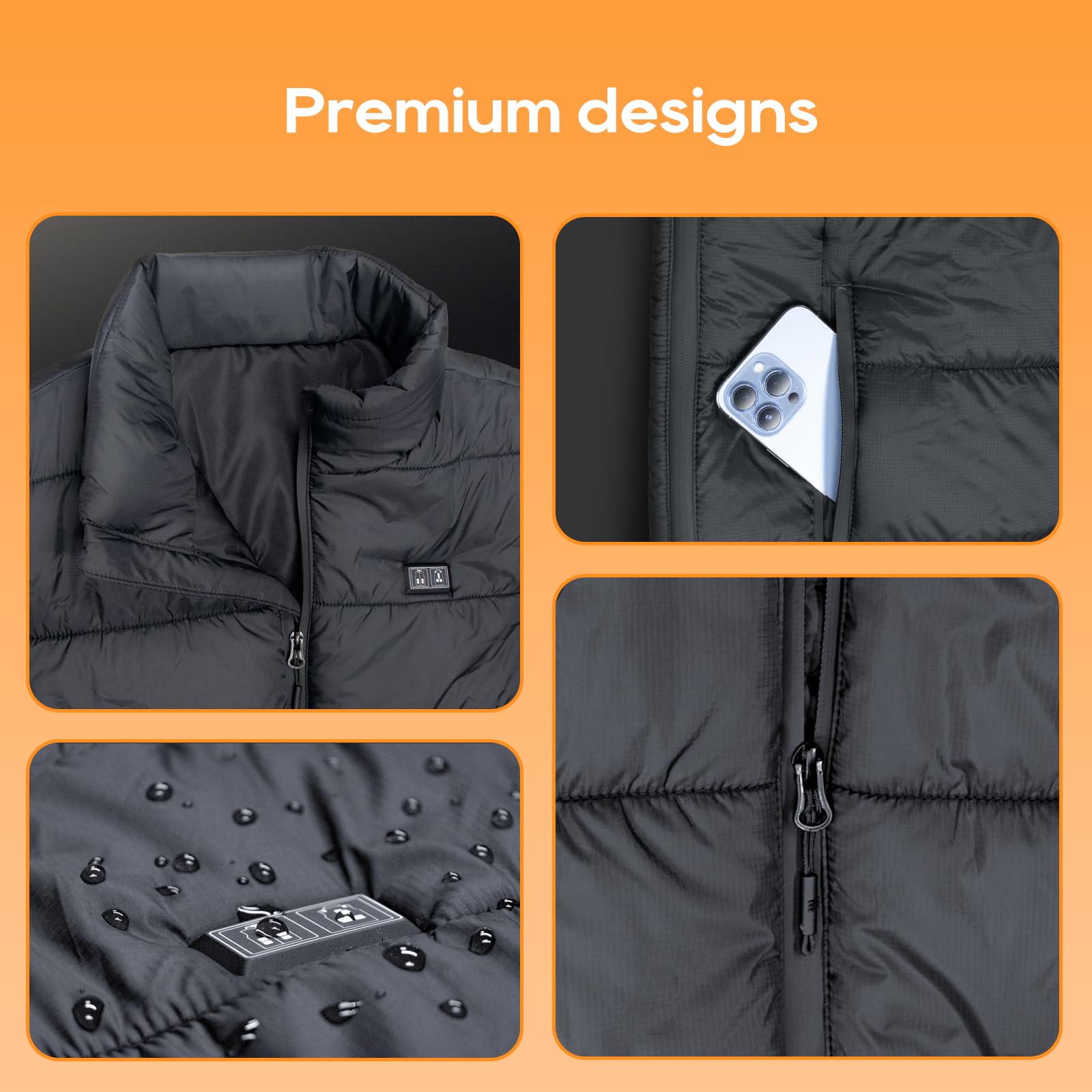 Heated Jacket for Men & Women - 16000mAh Battery Powered Winter Vest for Outdoor Activities, Hunting, Camping, Hiking & Cold Weather Wear