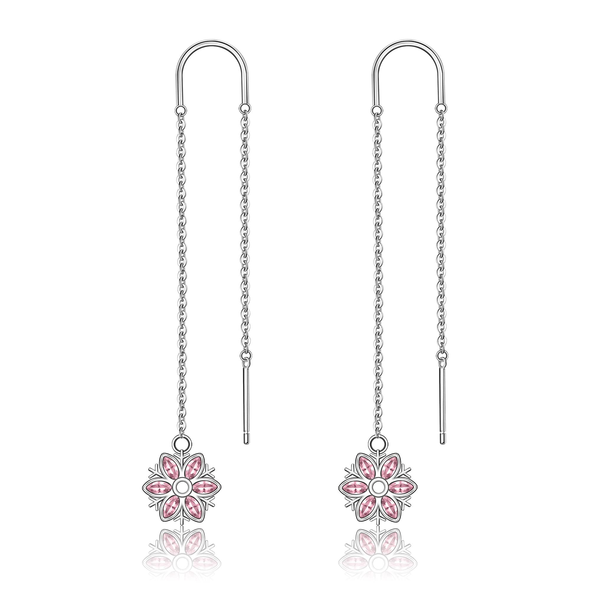 2 Pairs S925 Sterling Silver Threader Earrings for Women - Lightweight Dangle Drop Bar Wrap Earrings, Hypoallergenic Minimalist Jewelry for Anniversary, Christmas Gift | Perfect for Date Night, Office Wear & Special Occasions