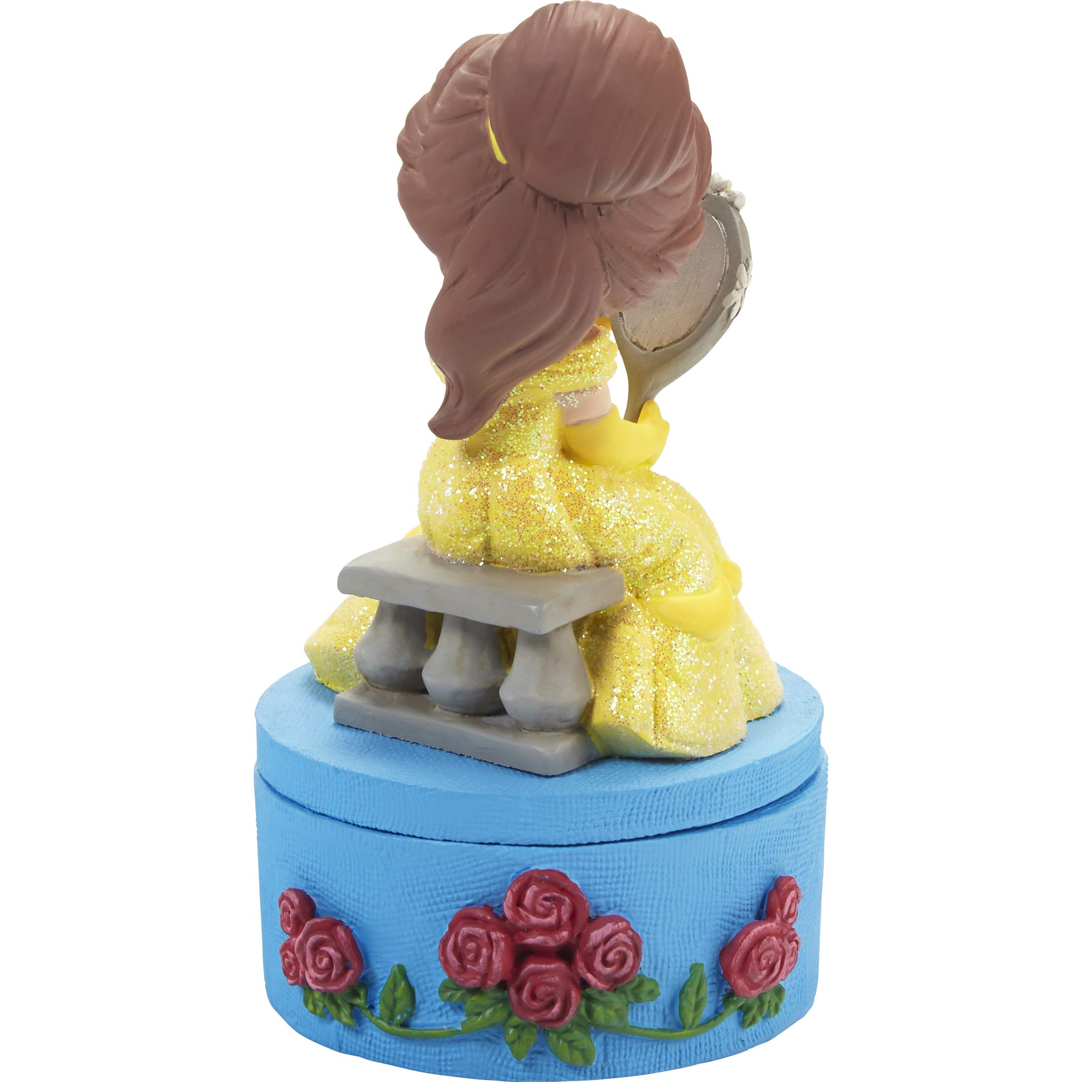 Precious Moments 202038 Disney Beauty and The Beast True Beauty Belle Resin Jewelry Box - Perfect for Collectors, Gift Giving & Disney Home Decor
