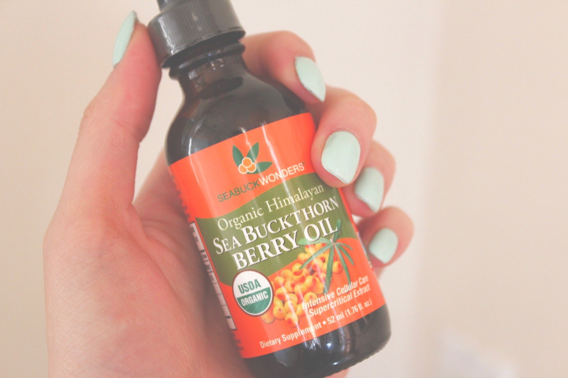 Organic Sea Buckthorn Berry Oil - 100% Pure & Certified, 1.76 Fl Oz (Pack of 12) - Cold Pressed, Rich in Omega 7, for Skin Care, Hair Growth & Immune Support