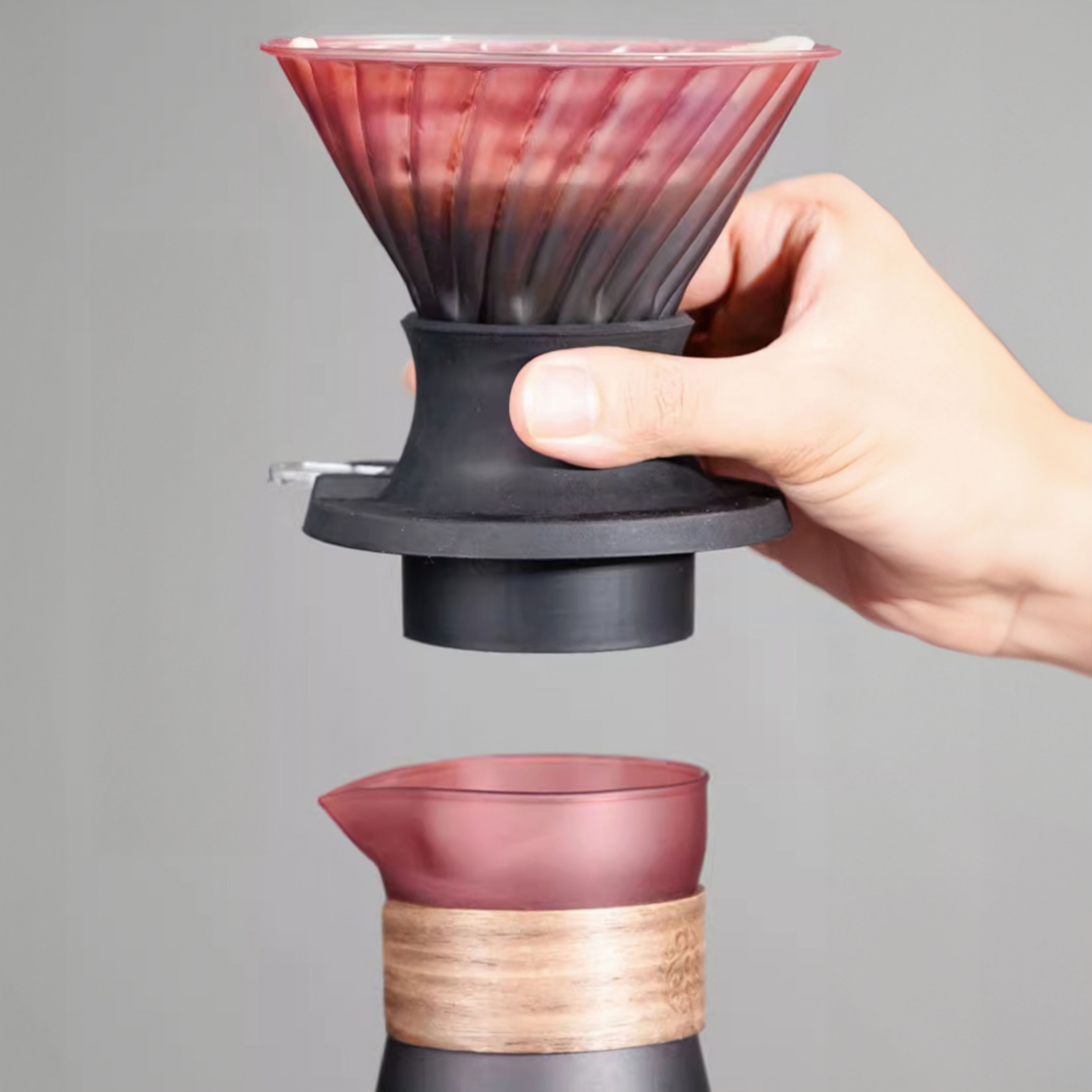 Premium V60 Pour Over Coffee Maker Set with Glass Dripper - Perfect for Home Baristas & Specialty Coffee Lovers - Ideal for Morning Brews & Coffee Tasting Sessions