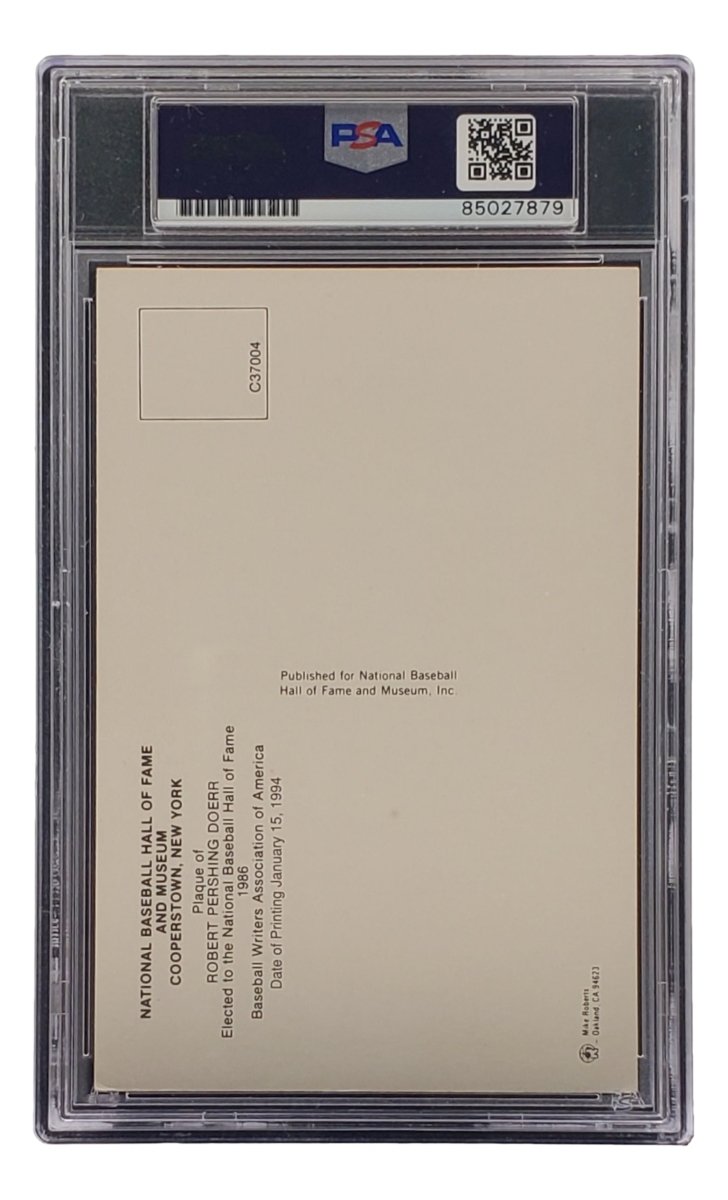 Bobby Doerr Signed 4x6 Boston Red Sox HOF Plaque Card with PSA/DNA Certification 85027879 - Perfect for Baseball Memorabilia Collections & Sports Fan Gifts