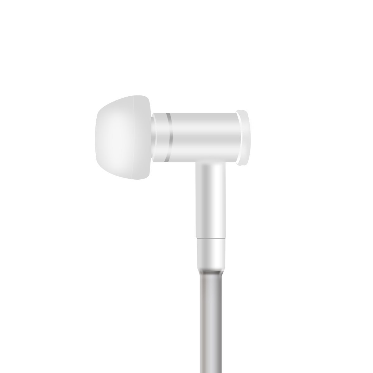 Aircom A1 Airtube Stereo Anti-Radiation Wired Headphones with Mic for iPhone 7 Plus - Noise Isolating Earbuds with True Live Sound (White, 256GB) - US Patent #6453044 | Perfect for Commuting, Gaming & Office Use