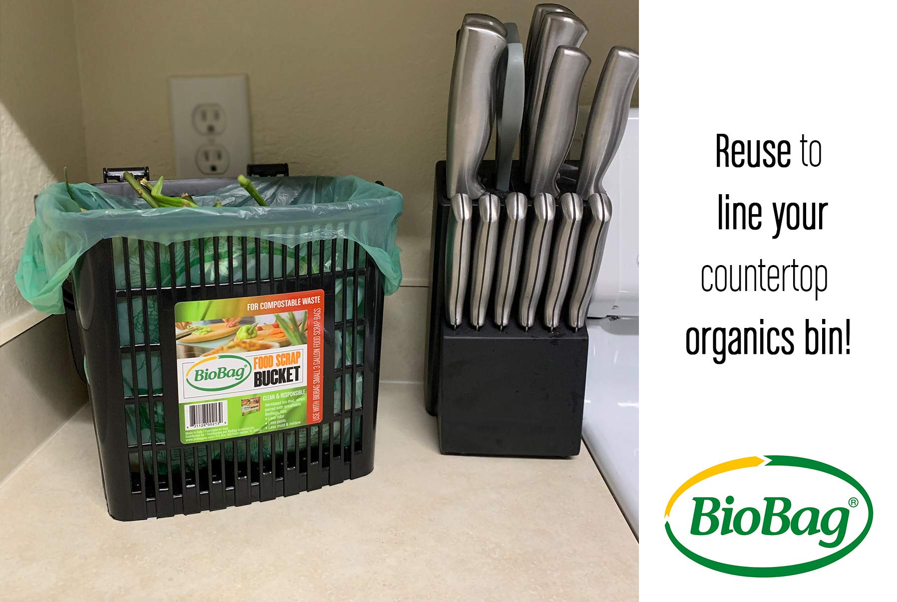 BioBag (USA) 100% Certified Compostable Shopping Bags - 10 lb Capacity, 600 Count Small Eco-Friendly Bags for Groceries, Farmers Markets & Restaurants | Perfect for Sustainable Shopping, Food Storage & Waste Reduction
