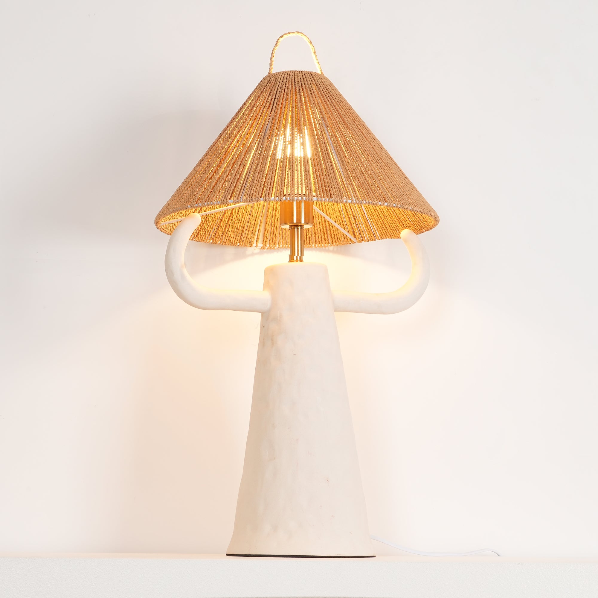 Dona Ceramic Table Lamp - Elegant Handcrafted Night Light for Bedroom, Living Room, and Office Decor - Perfect for Cozy Ambiance and Relaxation