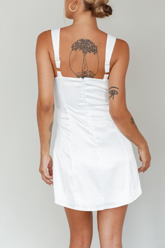 Jodie Mini Dress for Women - Elegant White Summer Party Cocktail Dress | Perfect for Weddings, Dates & Night Out