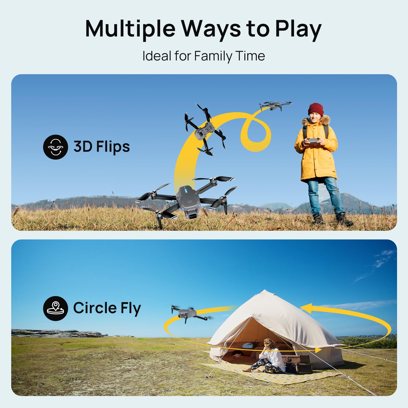 **Ameta S20 Lite 4K UHD FPV Drone with Brushless Motor – Foldable RC Quadcopter for Adults & Kids, 36 Min Flight Time, Altitude Hold, Headless Mode, 360° Flips – Perfect for Aerial Photography, Outdoor Adventures & Gifts for Men & Boys (Under 249g)**