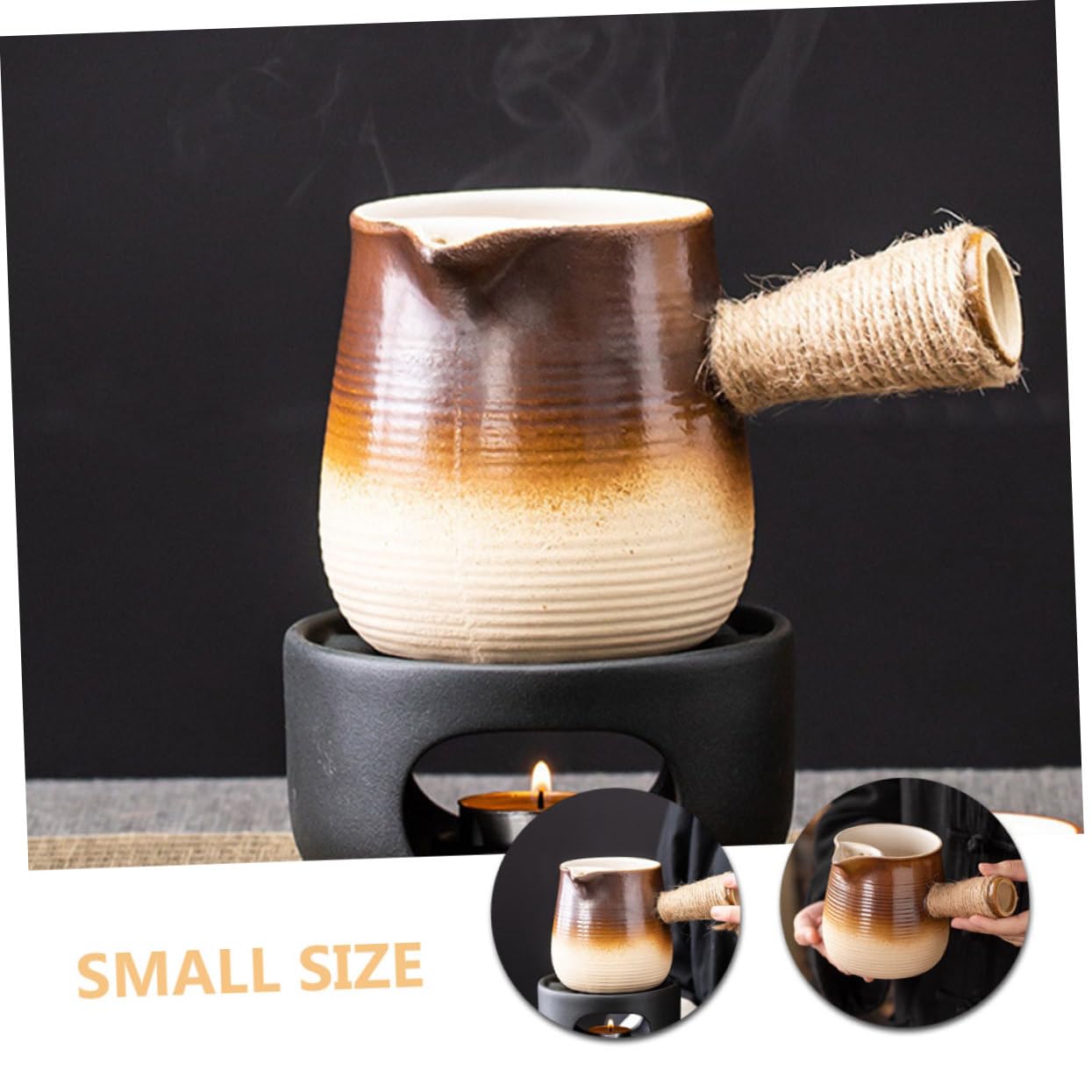 Mini Greek Coffee Maker & Warmer Pot - Stovetop Espresso & Tea Kettle for Traditional Brewing | Perfect for Home, Office & Camping Use