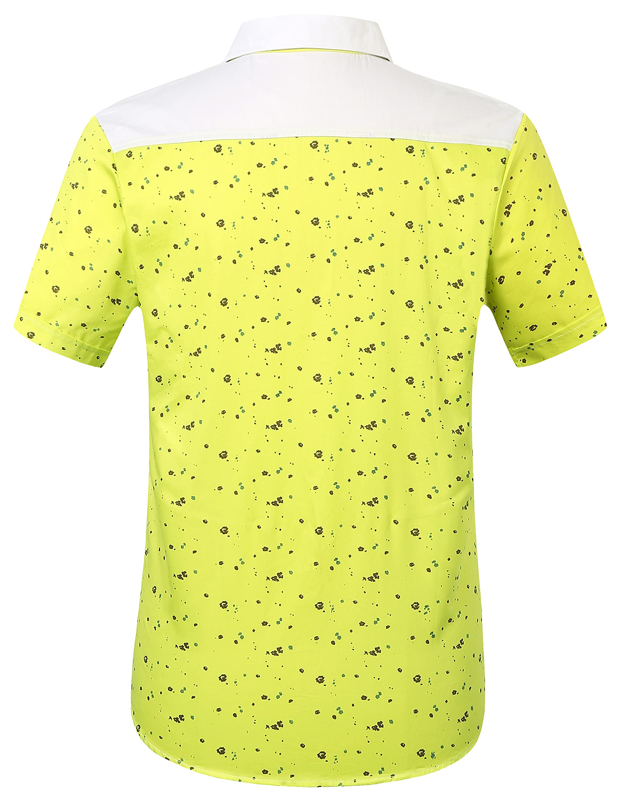 Men's Casual Dress Shirts - Stylish Cotton Button Up Shirts with Print Pocket, Short Sleeve Summer Shirts for Office, Party & Everyday Wear