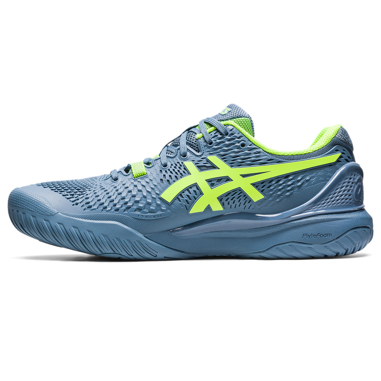 ASICS Gel Resolution 9 Men's Tennis Shoes - Lightweight Performance Court Shoes for Men with Shock Absorption (Blue/Green) | Ideal for Competitive Tennis Matches & Training Sessions