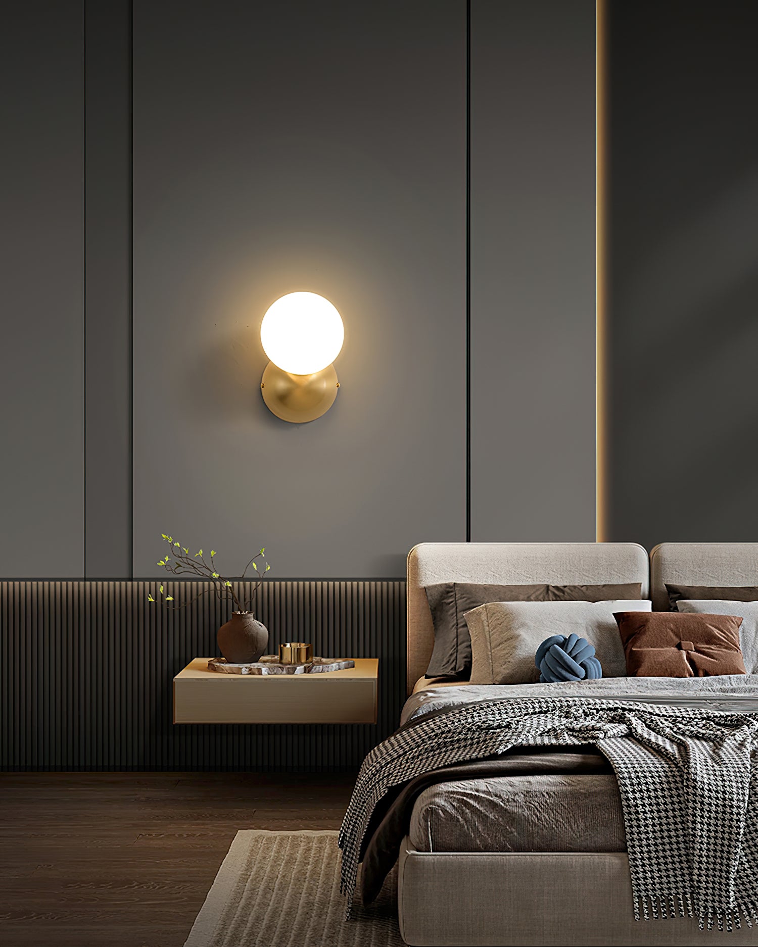 Modern Duris Wall Lamp - Energy Efficient LED Sconce Light Fixture for Bedroom, Living Room & Hallway Decor