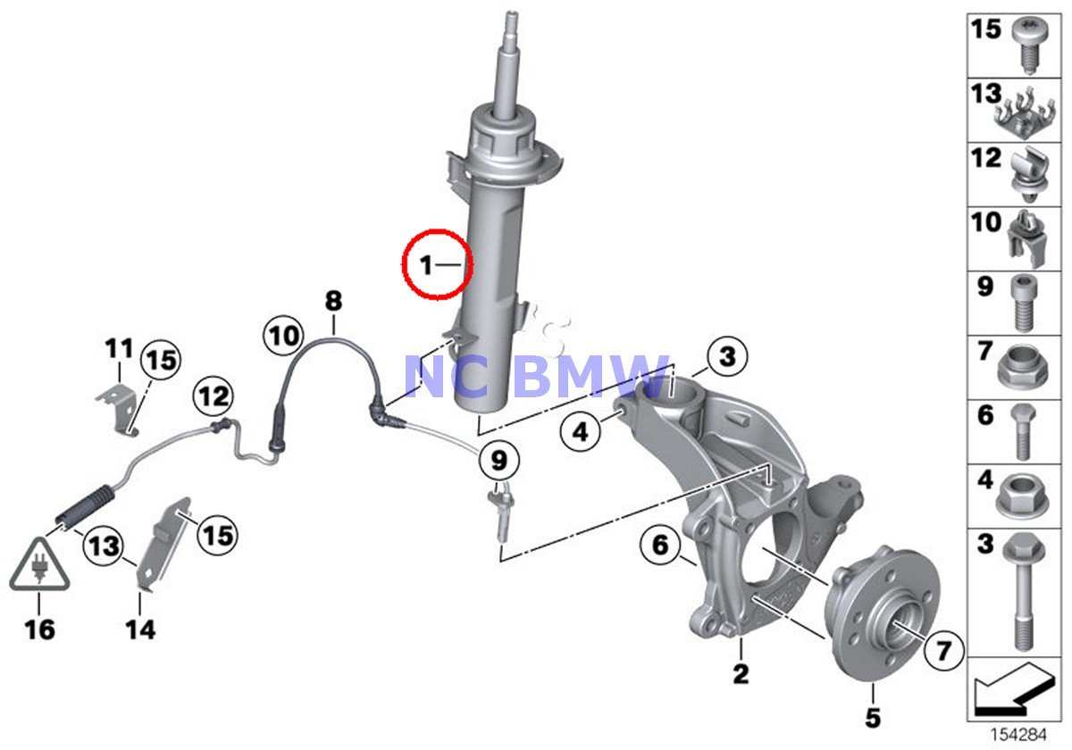 BMW Mini Cooper Front Right Spring Strut - OEM Replacement Part for Smooth Ride & Handling | Perfect for City Driving & Performance Upgrades
