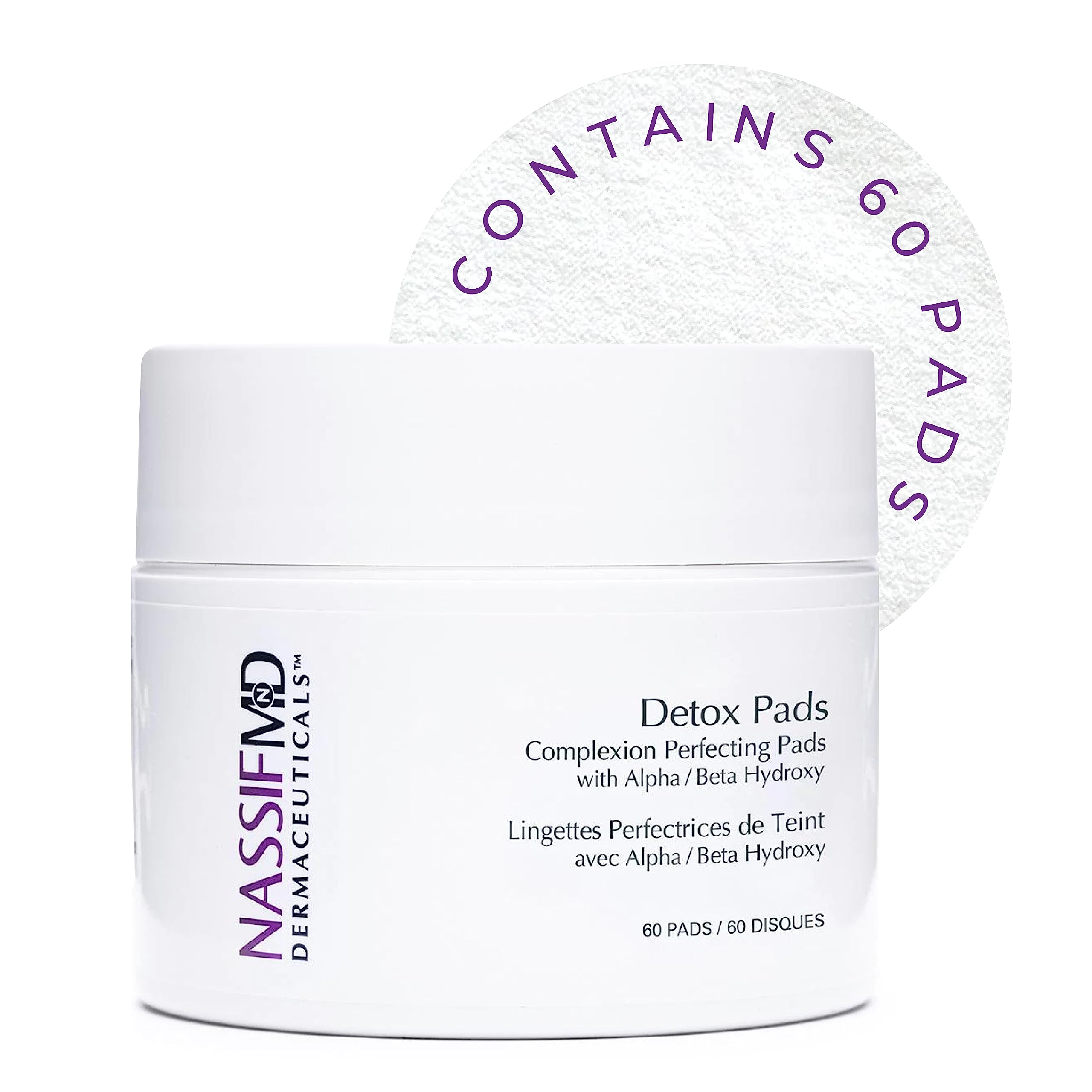 NassifMD Facial Radiance Pads & Glycolic Acid Face Wash Set - Exfoliating Skincare Duo for Glowing Skin | Perfect for Daily Cleansing & Brightening Routine