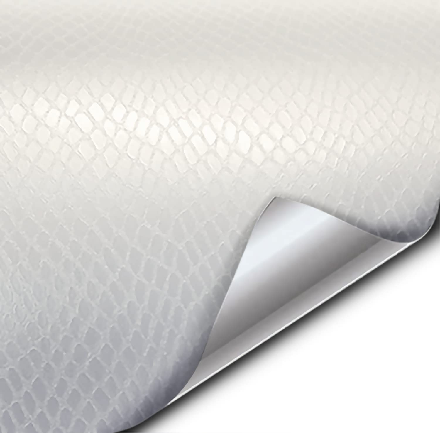 VViViD XPO White Snake Skin Leather Vinyl Wrap Roll - 25ft x 5ft Self-Adhesive Car Wrap with Air Release Technology for Vehicle, Furniture & DIY Projects - Easy to Install, Durable & Waterproof Vinyl Film