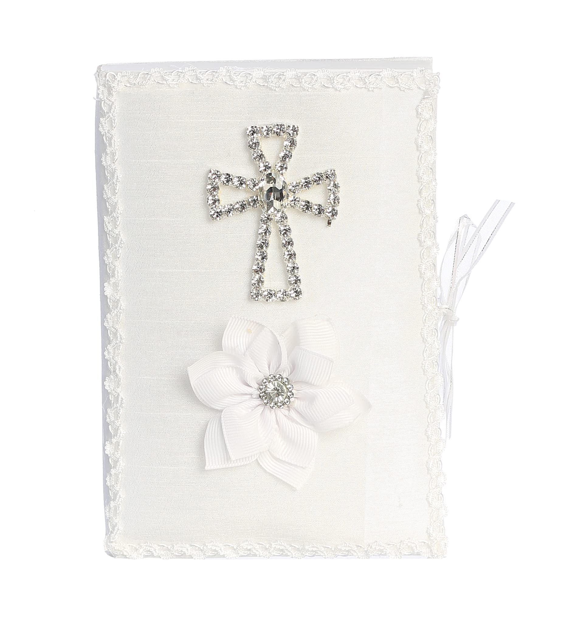 Baptism Candle Set for Boys & Girls - Catholic Baptismal Candles Kit with Bible, Decorations for Christening & First Communion Ceremonies